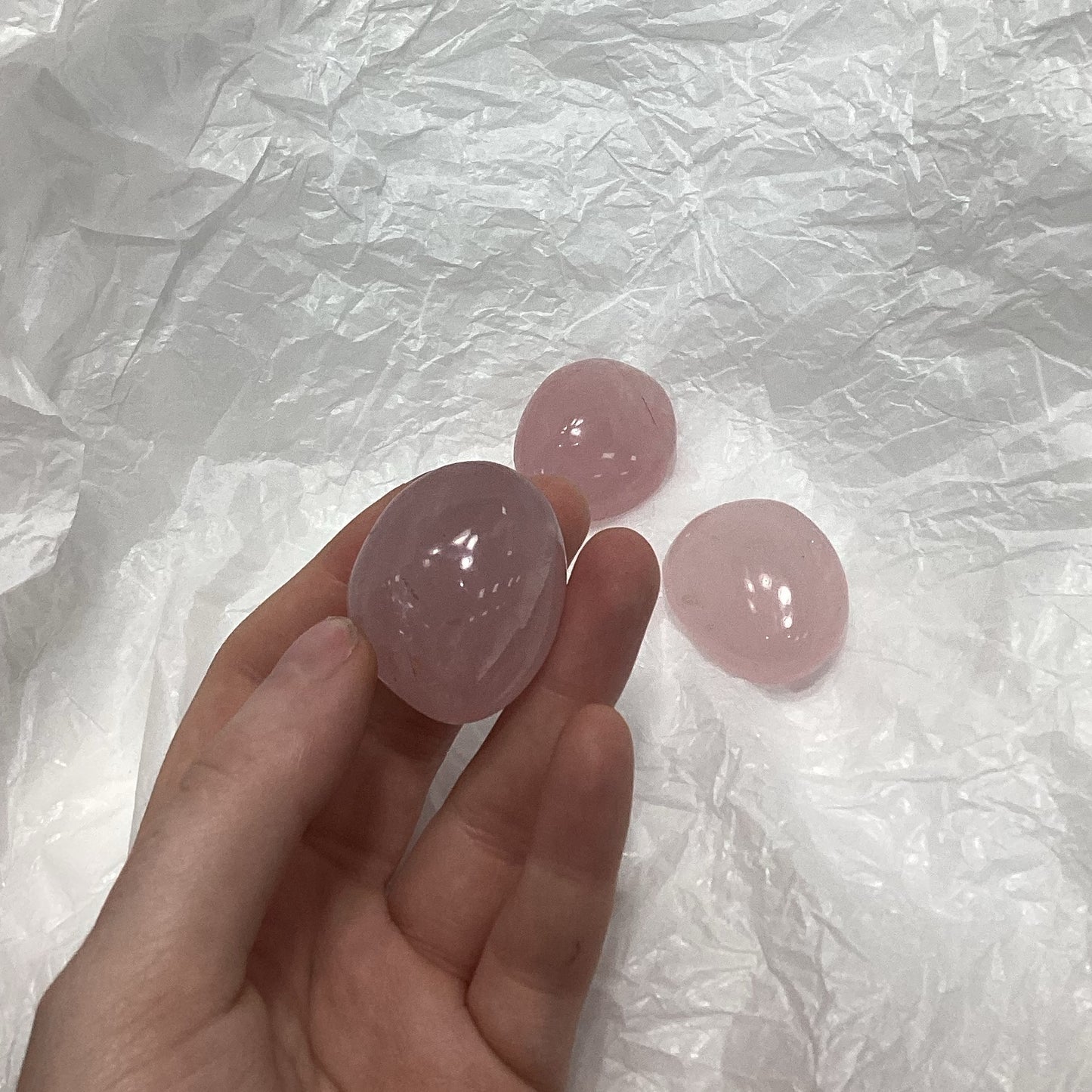 Rose Quartz Thumb Stone