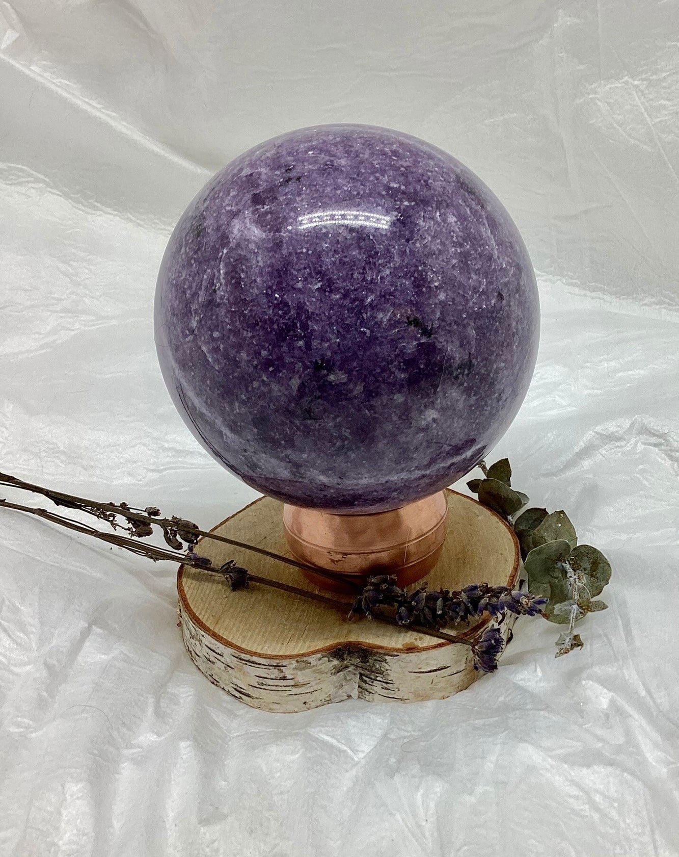 Lepidolite Sphere 1.5 kg - Naturals & Oddities - #tag1# - #tag2#