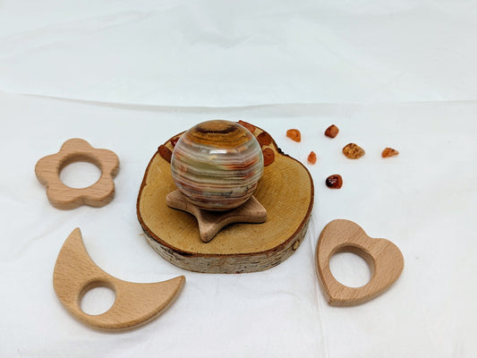 Wooden Sphere Holders - Assorted Shapes
